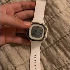 Adidas digital white watch, nearly new